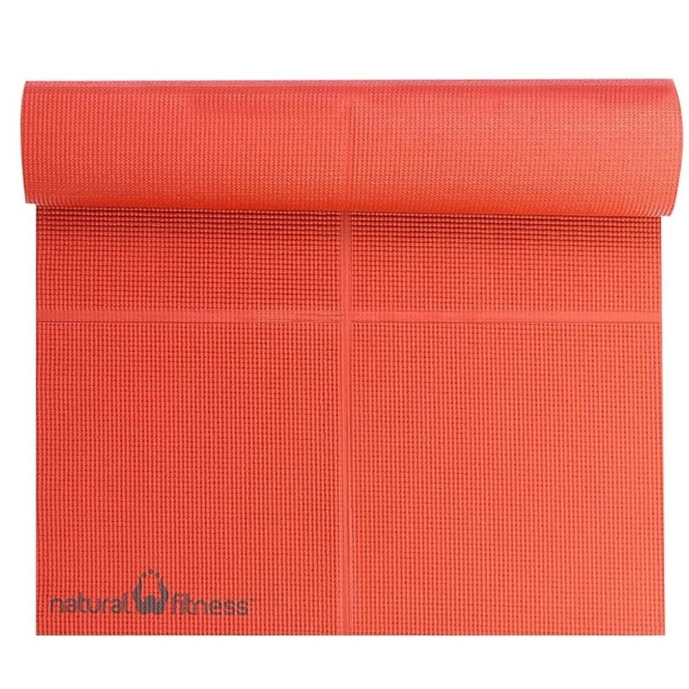 Natural Fitness Folding Yoga Mat Red with Carrying Case New - Picture 4 of 6